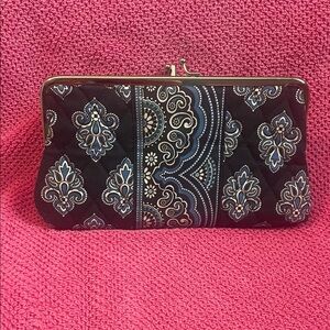 Elegant Vera Bradley Blue and white Patterned Clutch